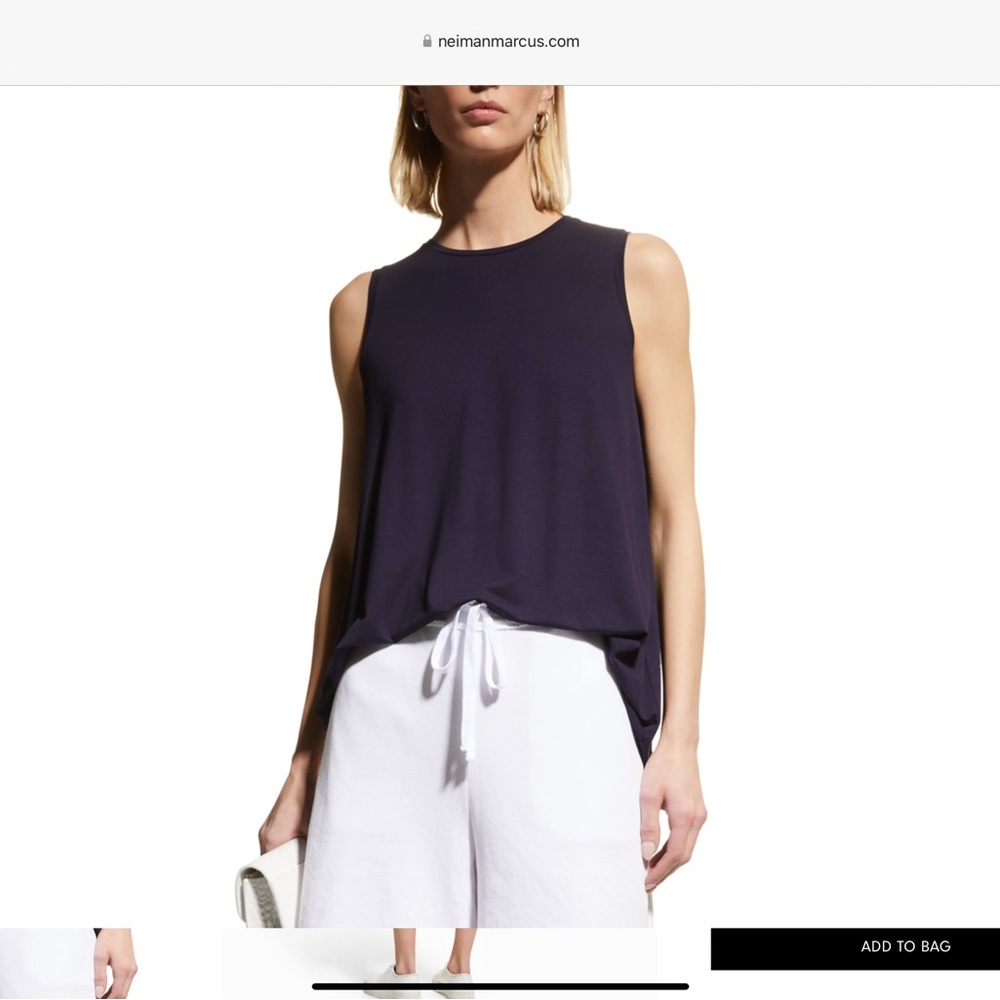 Eileen Fisher NAVY jersey knit top, NWOT